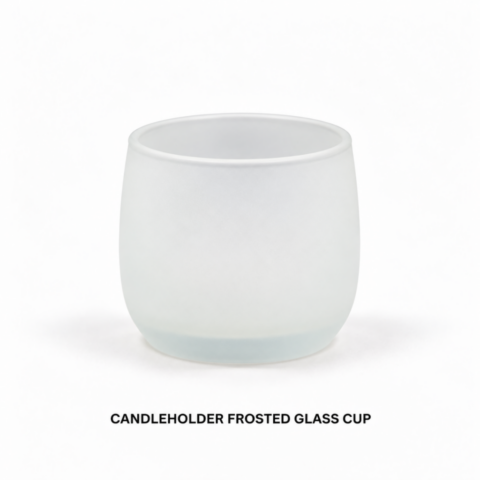 CANDLEHOLDER FROSTED GLASS CUP