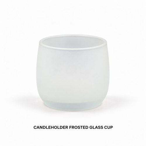 CANDLEHOLDER FROSTED GLASS CUP
