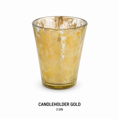 CANDLEHOLDER GOLD 3.5IN