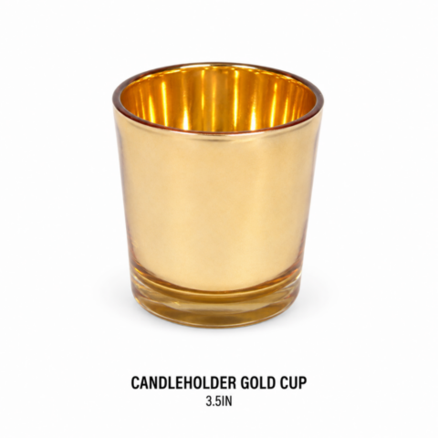 CANDLEHOLDER GOLD CUP 3.5IN