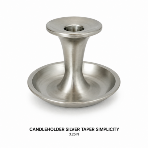 CANDLEHOLDER SILVER TAPER SIMPLICITY 3.25IN