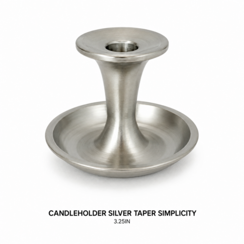 CANDLEHOLDER SILVER TAPER SIMPLICITY 3.25IN