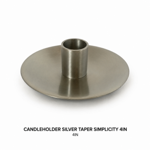 CANDLEHOLDER SILVER TAPER SIMPLICITY 4IN
