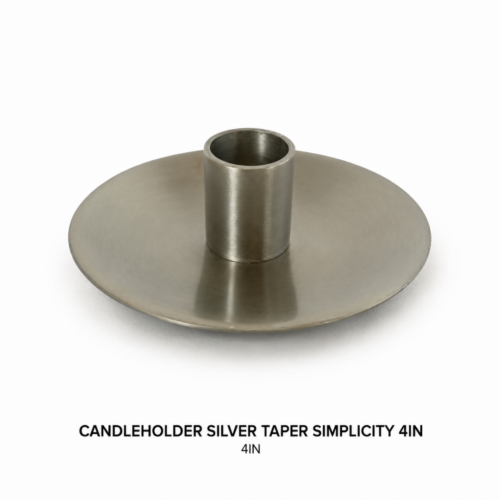 CANDLEHOLDER SILVER TAPER SIMPLICITY 4IN