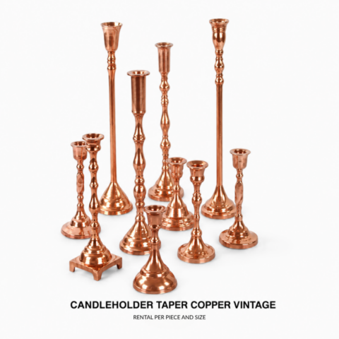 CANDLEHOLDER TAPER COPPER VINTAGE