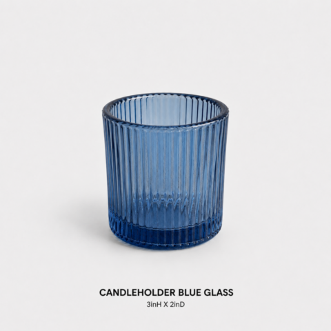 CANDLEHOLDER_BLUE_GLASS_DECOR_DESIGN_CENTERPIECE_DESIGN_TABLE_RENTAL_EVENTS_CAYMAN ISLANDS_CELEBRATIONS