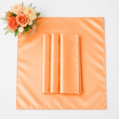 NAPKIN ORANGE LAMOUR 20IN X 20IN