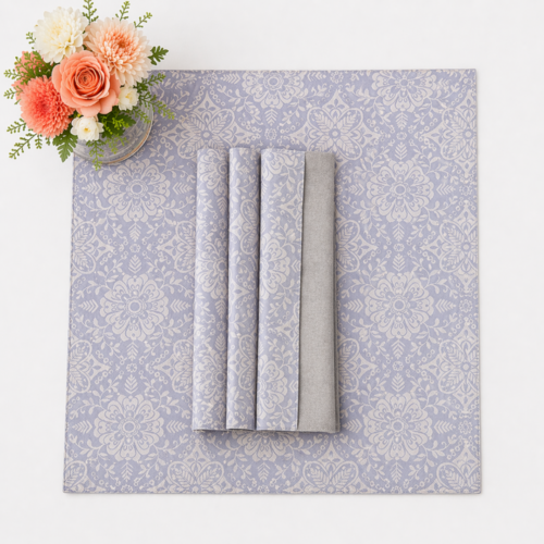 NAPKIN BLUE MOROCCO JACQUARD SQUARE 20IN X 20IN