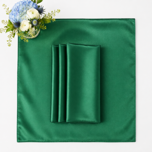 NAPKIN GREEN SATIN 20IN X 20IN