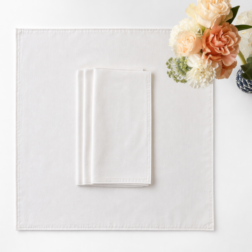 NAPKIN CREAM POLY 20IN X 20IN