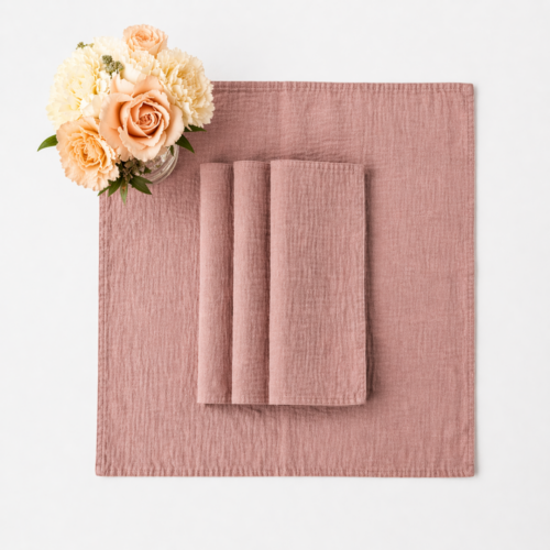 NAPKIN RUSTICO DUSTY ROSE 22in X 22in