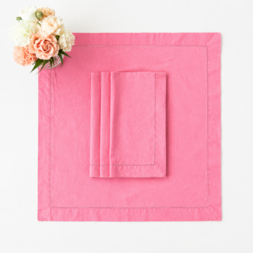 NAPKIN CORAL HEMSTITCHED 20IN X 20IN