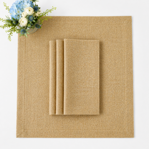 NAPKIN NATURAL BURLAP W LINING 20IN X 20IN