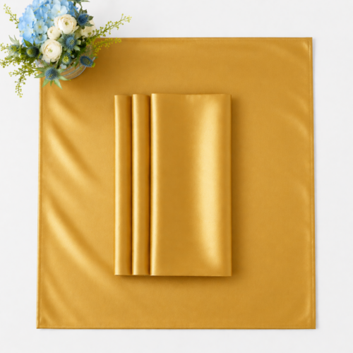 NAPKIN GOLD SATIN 20IN X 20IN