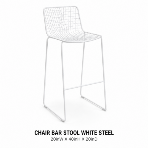 CHAIR_BAR_STOOL_WHITE_STEEL_20INW_X_40INH_X_20IND_WHITE_STEEL_BAR_STOOL_WIRE_MESH_SEAT_MODERN_MINIMALIST_BAR_SEATING_COUNTER_HEIGHT_CHAIR_COCKTAIL_RECEPTION_FURNITURE_RENTAL_WEDDINGS_EVENTS_PARTY_CAYMAN_ISLANDS_CELEBRATIONS