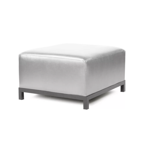 FURNITURE LOUNGE OTTOMAN COVER MERCURY SILVER