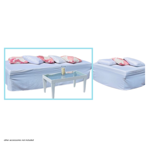 FURNITURE LOUNGE BED WHITE COVER 4FT X 4FT