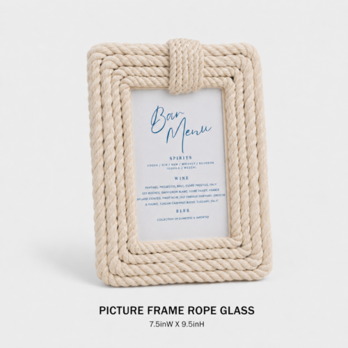 PICTURE FRAME ROPE GLASS 7.5inW X 9.5inH