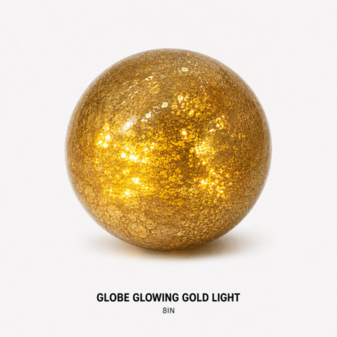 Globe Glowing Gold Light 8in
