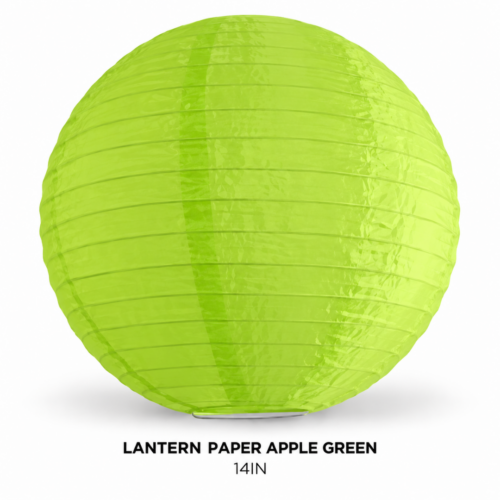 LANTERN PAPER APPLE GREEN 14in