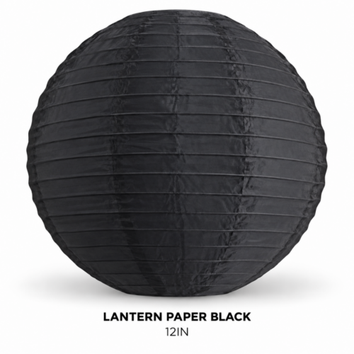 LANTERN PAPER BLACK 12IN