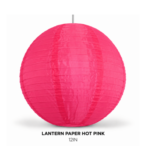LANTERN PAPER HOT PINK 12IN