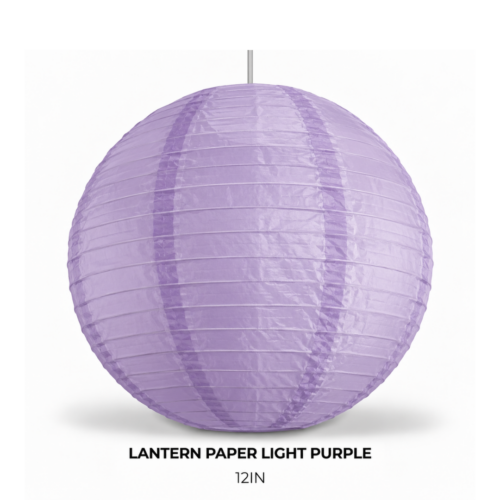 LANTERN PAPER LIGHT PURPLE 12IN