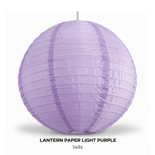 LANTERN PAPER LIGHT PURPLE 14IN