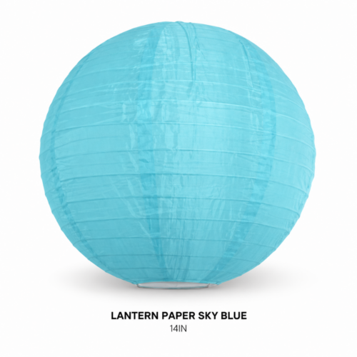 LANTERN PAPER SKY BLUE 14IN