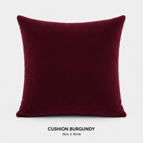 LOUNGE_CUSHION_VELVET_BURGUNDY_RENTAL_EVENTS_CAYMAN ISLANDS_CELEBRATIONS