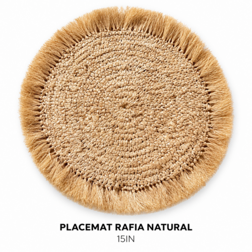 PLACEMAT RAFIA NATURAL 15IN