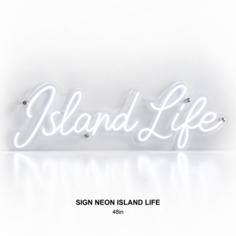 SIGN NEON ISLAND LIFE 48in