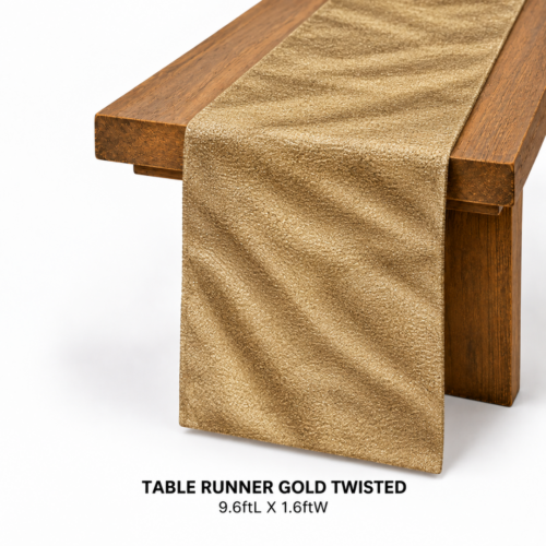 TABLE RUNNER GOLD TWISTED 9.6ftL X 1.6ftW