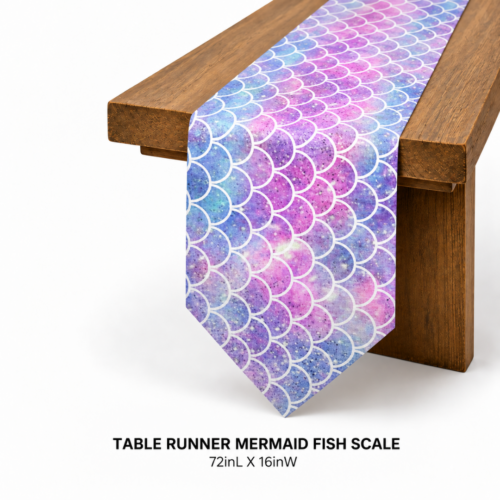 TABLE RUNNER MERMAID FISH SCALE 72inL X 16inW