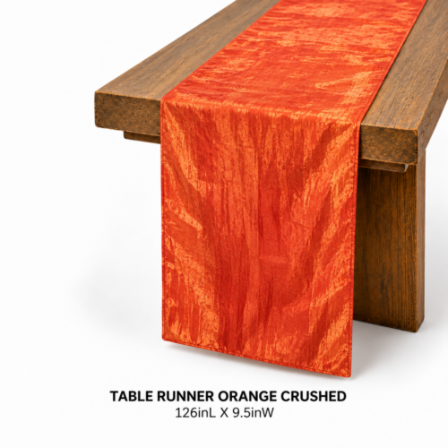 TABLE RUNNER ORANGE CRUSHED 126inL X 9.5inW