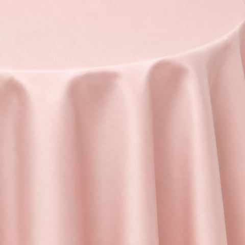 CELEBRATIONS CAYMAN RENTAL TABLE TABLECLOTH PALE PINK POLY ROUND 96IN