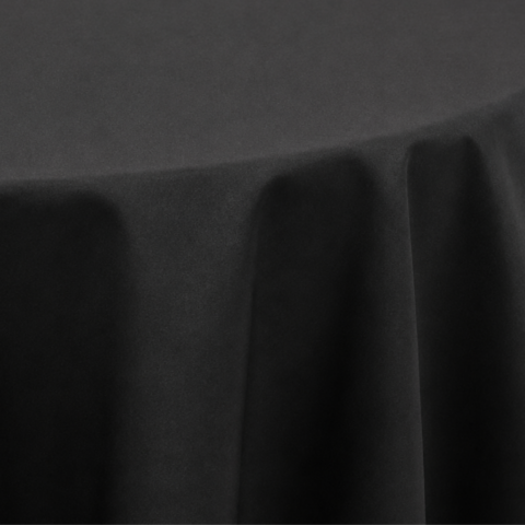CELEBRATIONS CAYMAN RENTAL TABLECLOTH BLACK LA PETITE FRANCE ROUND 132IN