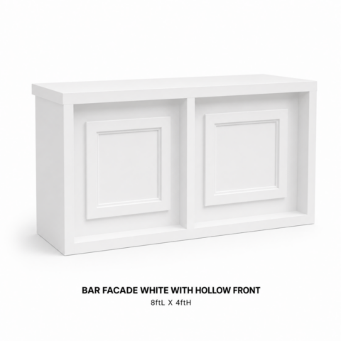 CELEBRATIONS CAYMAN RENTAL EVENTS WEDDINGS PARTY BAR FACADE WHITE WITH HOLLOW FRONT