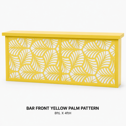 BAR_FRONT_YELLOW_PALM_PATTERN_8FTL_X_4FTH_YELLOW_EVENT_BAR_FRONT_PALM_LEAF_CUTOUT_PATTERN_TROPICAL_BAR_FACADE_ISLAND_THEME_COCKTAIL_BAR_SETUP_SUMMER_EVENT_DECOR_BEACH_PARTY_RENTAL_WEDDINGS_EVENTS_PARTY_CAYMAN_ISLANDS_CELEBRATIONS