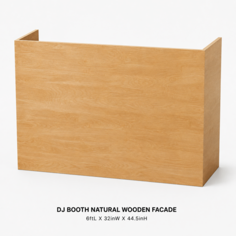 CELEBRATIONS CAYMAN RENTAL EVENTS WEDDINGS PARTY DJ BOOTH NATURAL WOODEN FACADE