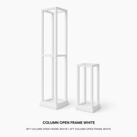 CELEBRATIONS CAYMAN RENTAL EVENTS WEDDINGS PARTY COLUMN OPEN FRAME WHITE