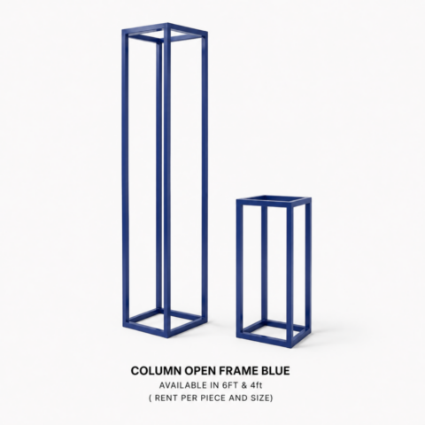 CELEBRATIONS CAYMAN RENTAL EVENTS WEDDINGS PARTY COLUMN OPEN FRAME BLUE