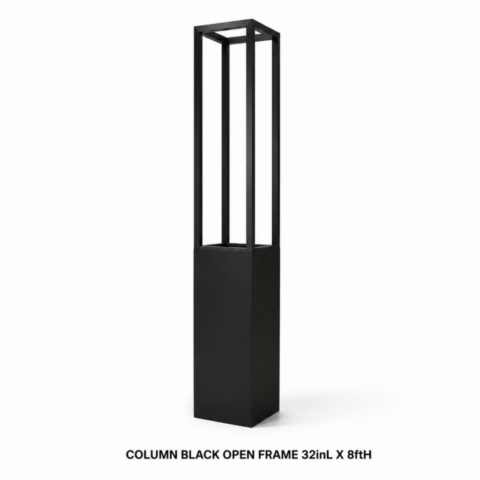 CELEBRATIONS CAYMAN RENTAL EVENTS WEDDINGS PARTY COLUMN BLACK OPEN FRAME