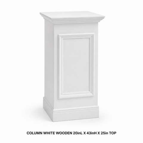 CELEBRATIONS CAYMAN RENTAL EVENTS WEDDINGS PARTY COLUMN WHITE WOODEN