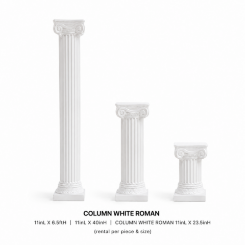 CELEBRATIONS CAYMAN RENTAL EVENTS WEDDINGS PARTY COLUMN WHITE ROMAN