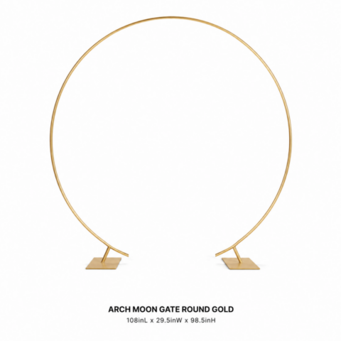 CELEBRATIONS CAYMAN RENTAL EVENTS WEDDINGS PARTY ARCH MOON GATE ROUND GOLD