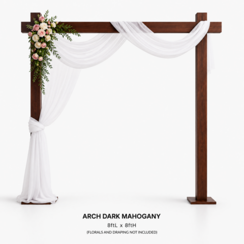 CELEBRATIONS CAYMAN RENTAL EVENTS WEDDINGS PARTY ARCH DARK MAHOGANY
