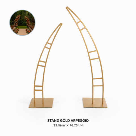 CELEBRATIONS CAYMAN RENTAL EVENTS WEDDINGS PARTY STAND GOLD ARPEGGIO