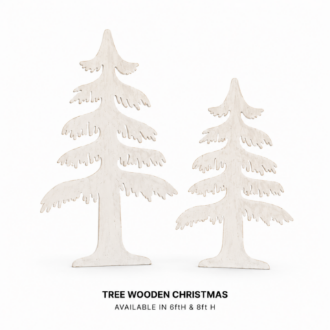 TREE WOODEN CHRISTMAS 6ftH AND 8ftH CELEBRATIONS CAYMAN RENTAL EVENTS WEDDINGS PARTY TREE WOODEN CHRISTMAS