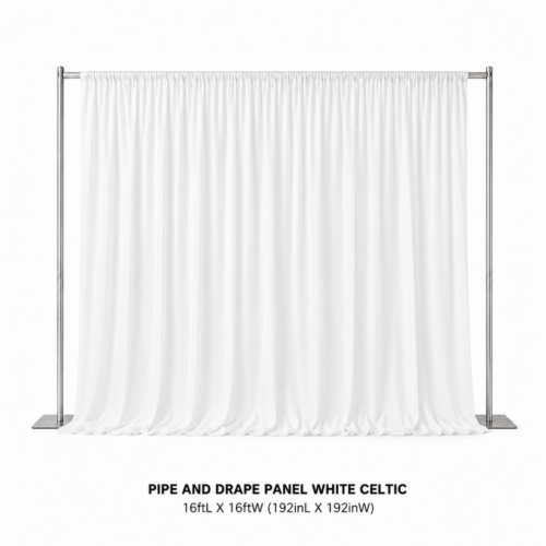 PIPE_AND_DRAPE_PANEL_WHITE_CELTIC_16FT_X_16FT_WHITE_CELTIC_DRAPING_PANEL_BACKDROP_CURTAIN_EVENT_BACKGROUND_STAGE_DECOR_CEREMONY_BACKDROP_PHOTO_BACKDROP_ROOM_DIVIDER_RENTAL_WEDDINGS_EVENTS_PARTY_CAYMAN_ISLANDS_CELEBRATIONS
